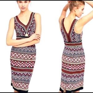 Akemi + Kin Anthropologie sleeveless embroidered midi dress black motif